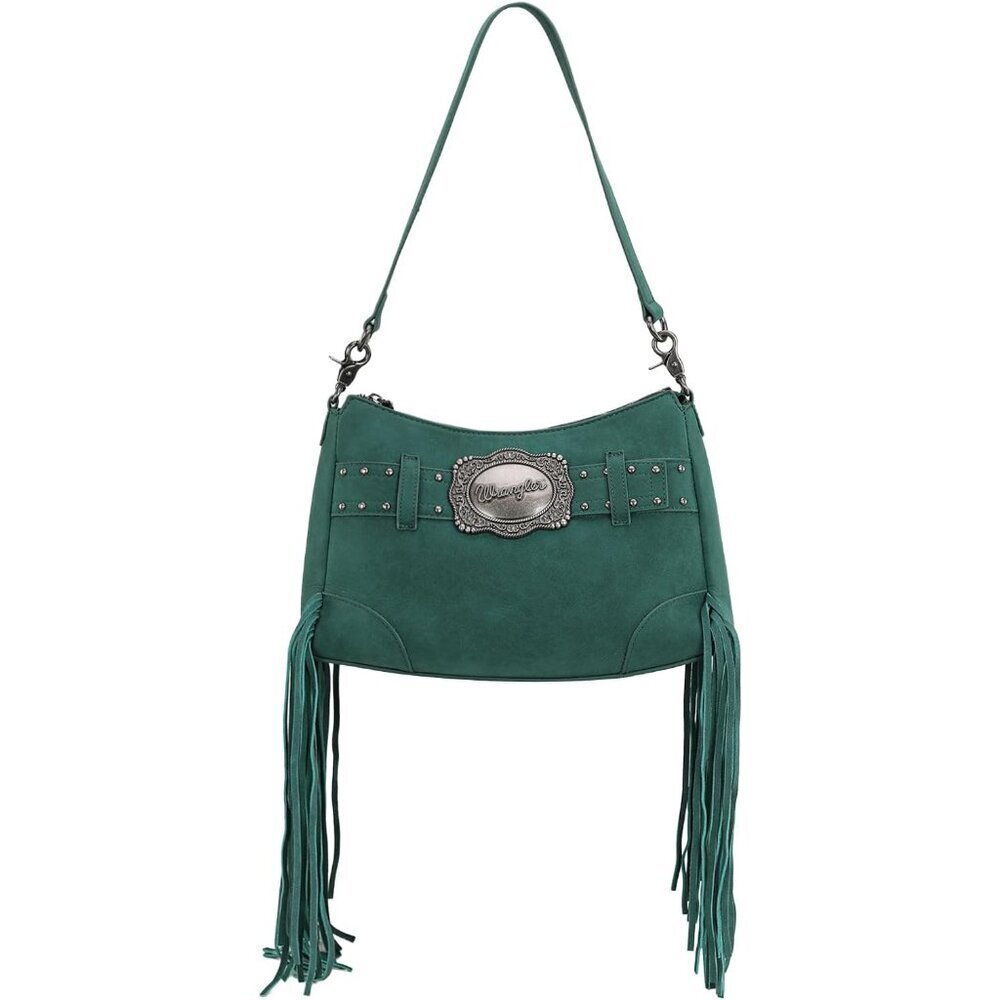Women Hobo Bag Vegan Suede Fringe Shoulder Crossbody with Tassels